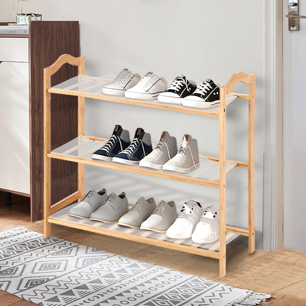 Levede 3 Tiers Bamboo Shoe Rack Storage 65cm