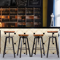 Levede 4x Bar Stools Industrial Kitchen