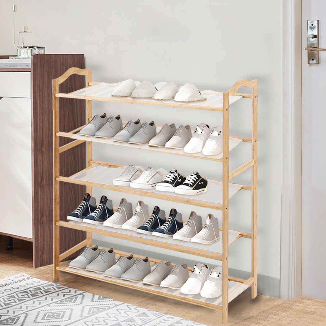 Levede Shoe Rack Bamboo Storage Wooden