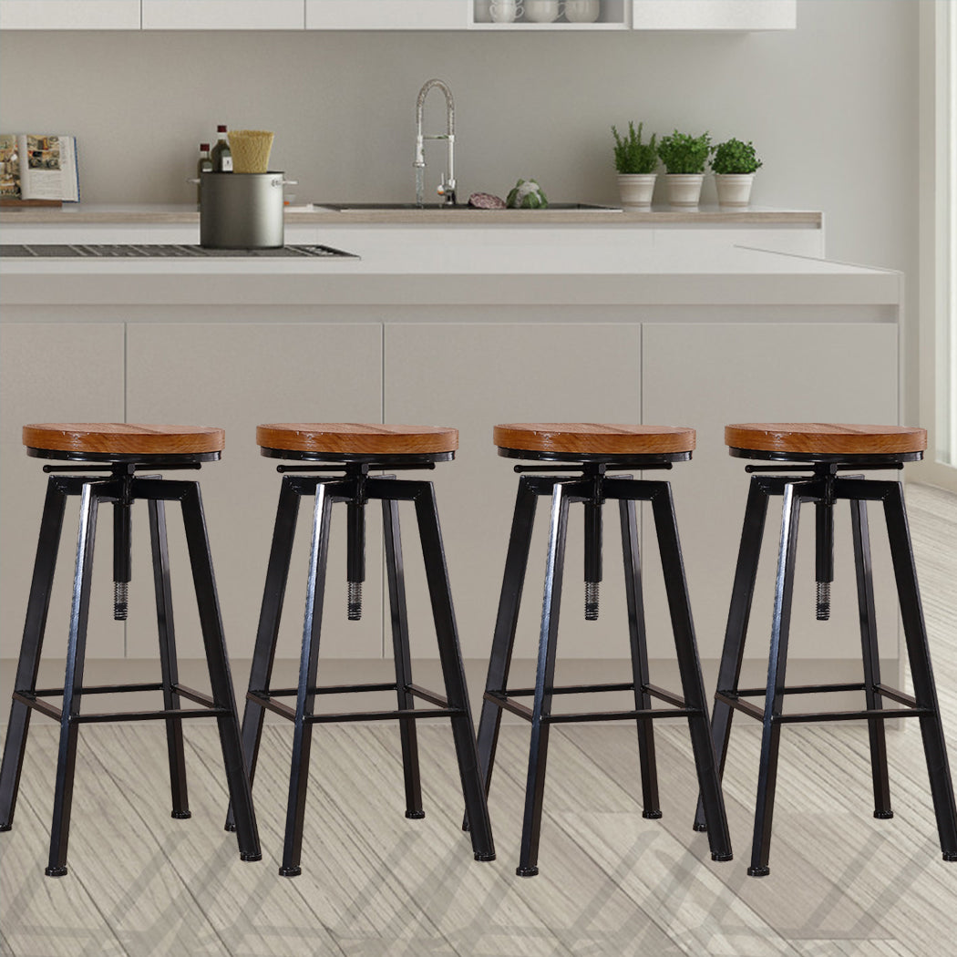 Levede 4x Bar Stools Industrial Kitchen