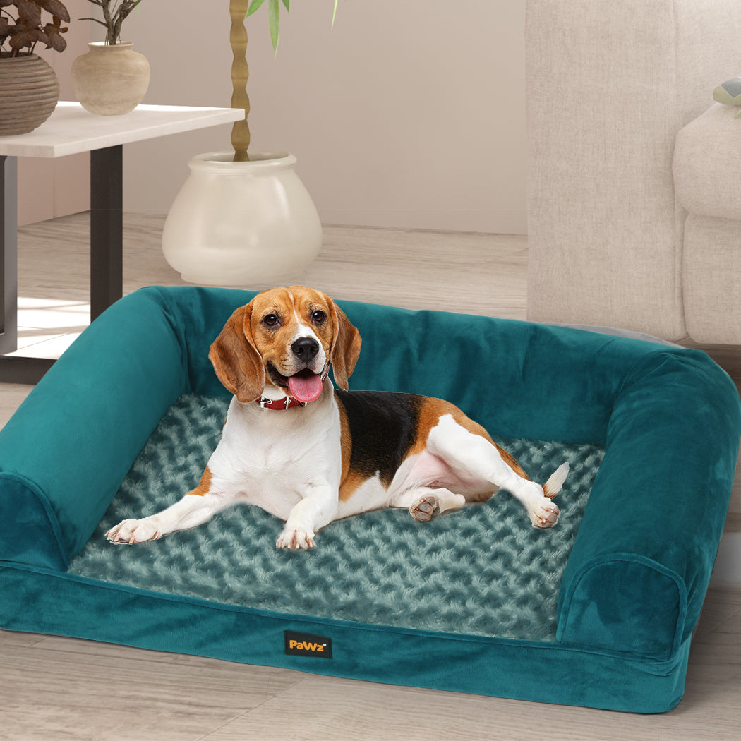 PaWz Pet Bed Sofa Dog Beds Bedding Soft M Blue Medium