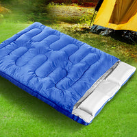 Mountview Sleeping Bag Double Bags Outdoor Navy blue