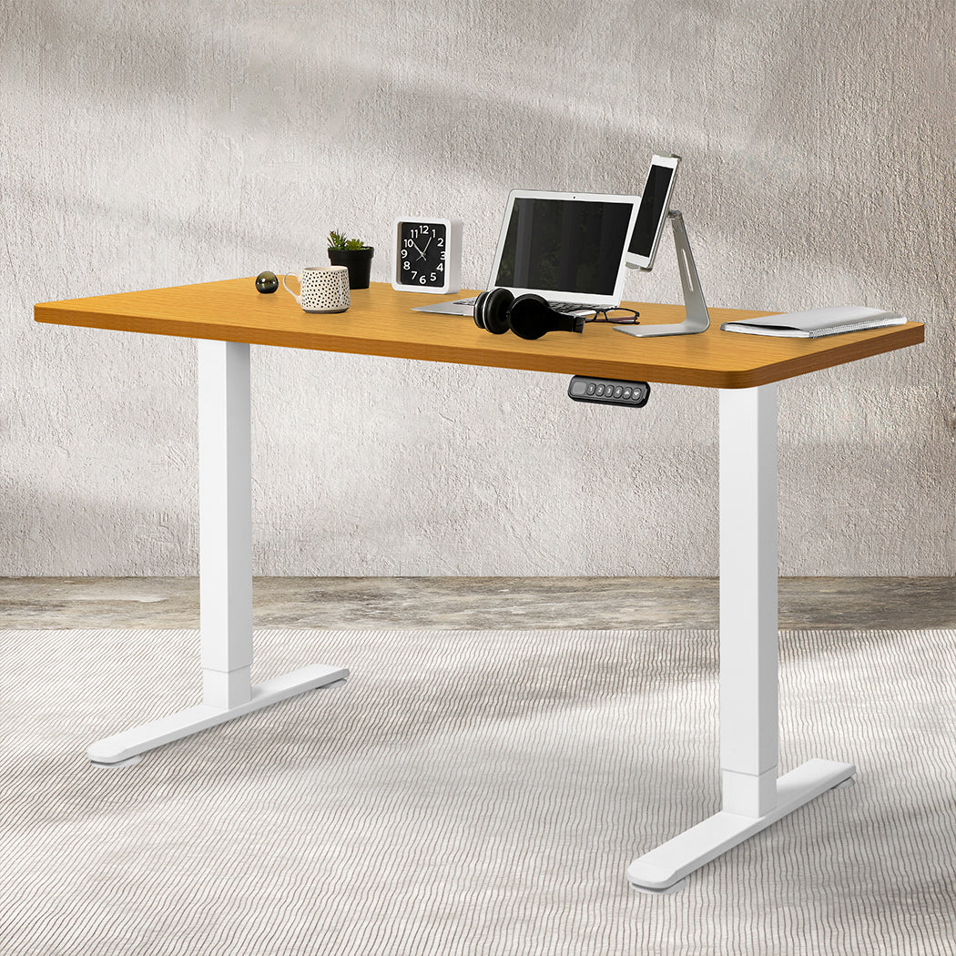 Levede Motorised Standing Desk Adjustable 140cm Natural 1000x 1MM