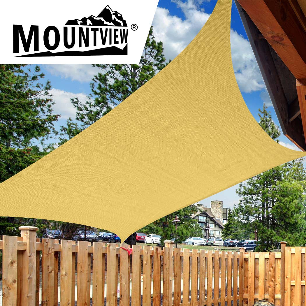 Mountview Sun Shade Sail Cloth Canopy Sand 180