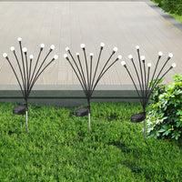 Firfly Solar Lawn Lights 8 LED Outdoor Black