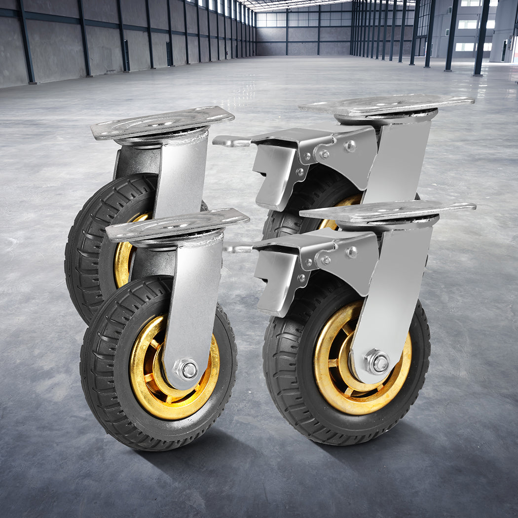 Traderight Castor Wheels 4X 6" 150mm