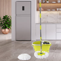 Cleanflo Spin Mop Bucket Set 360? Spinning Green