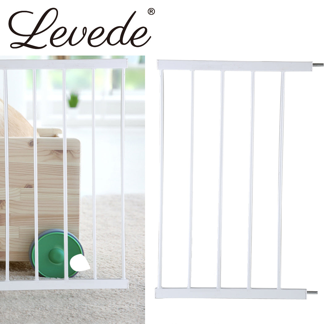 Levede Baby Safety Gate Adjustable Pet White 45cm Extension