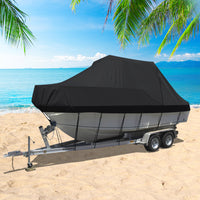 Boat Cover 12-14 FT Trailerable Weatherproof Black 14FT