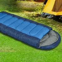 Mountview Sleeping Bag Outdoor Camping Blue