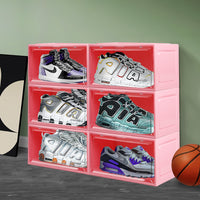 Stacked Sneaker Display Case 6x Shoe Pink