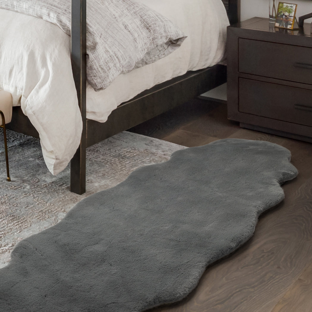 Marlow Floor Rug Area Rugs Cloud Fluffy 80X200cm Grey