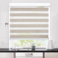 Marlow Blackout Zebra Roller Blind Curtains 150x210 Beige