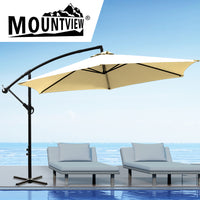 Mountview 3M Outdoor Umbrella Cantilever Beige Without Base