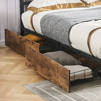 Levede 4 Queen Bed Frame Storage Drawers