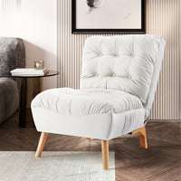 Levede Lounge Accent Chair Sofa Recliner Cream