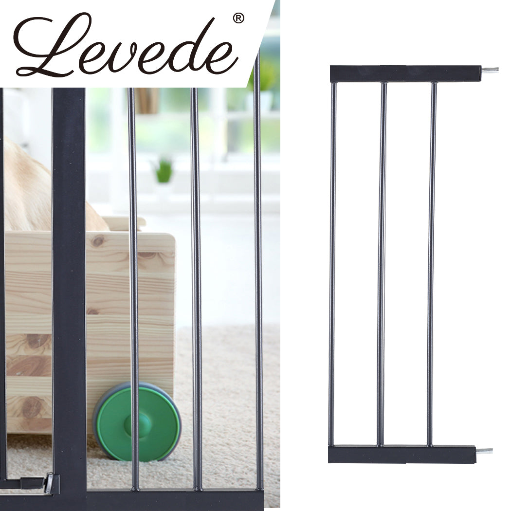 Levede Baby Safety Gate Adjustable Pet Black 20cm Extension