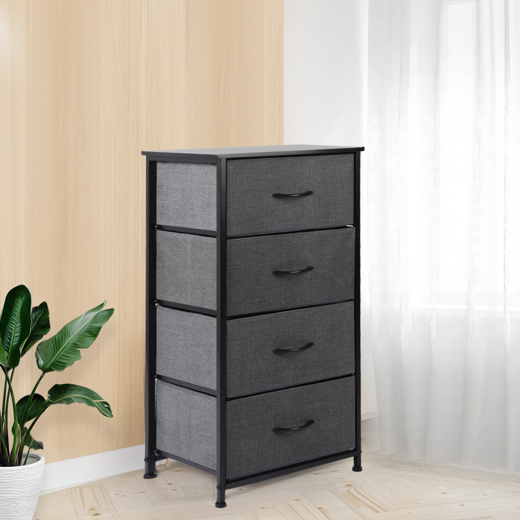 Levede Storage Cabinet Tower Chest Dark Grey