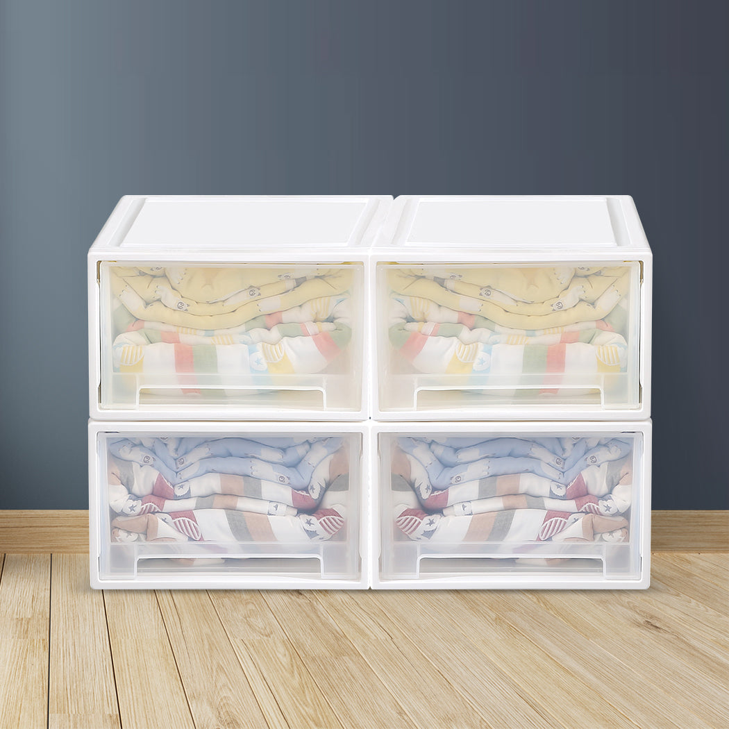 Storage Drawers Large Stackable Containers L 3PK