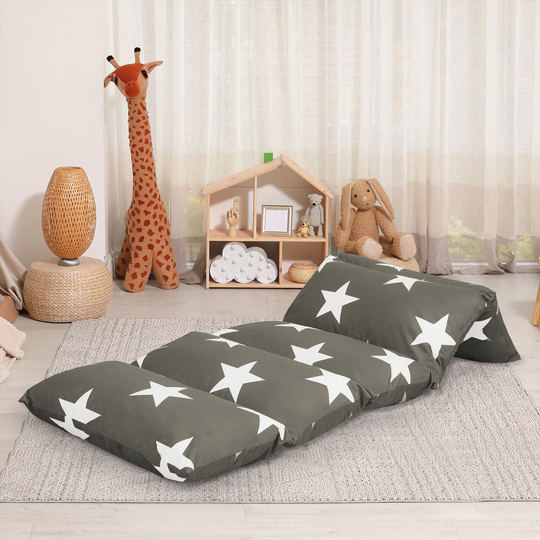 Dreamz Foldable Mattress Kids Pillow Dark grey Large