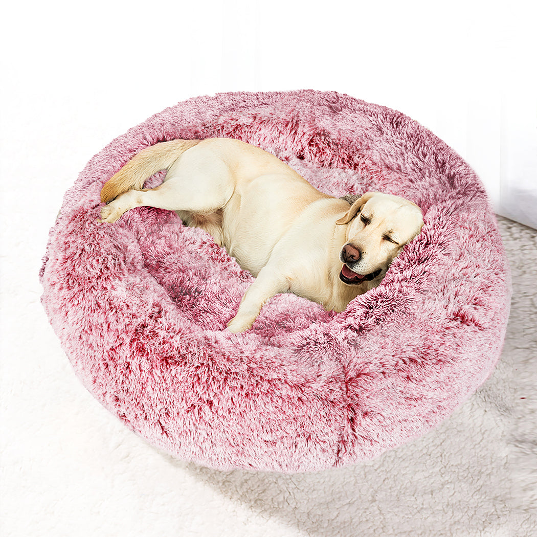 PaWz Pet Bed Memory Foam Dog Donut Pink Medium