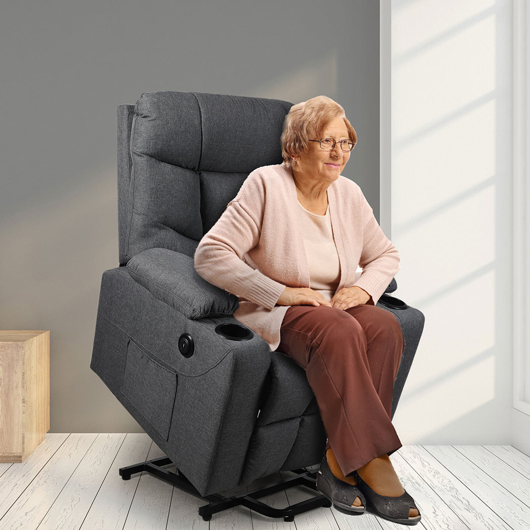 Levede Recliner Chair Electric Lift Grey