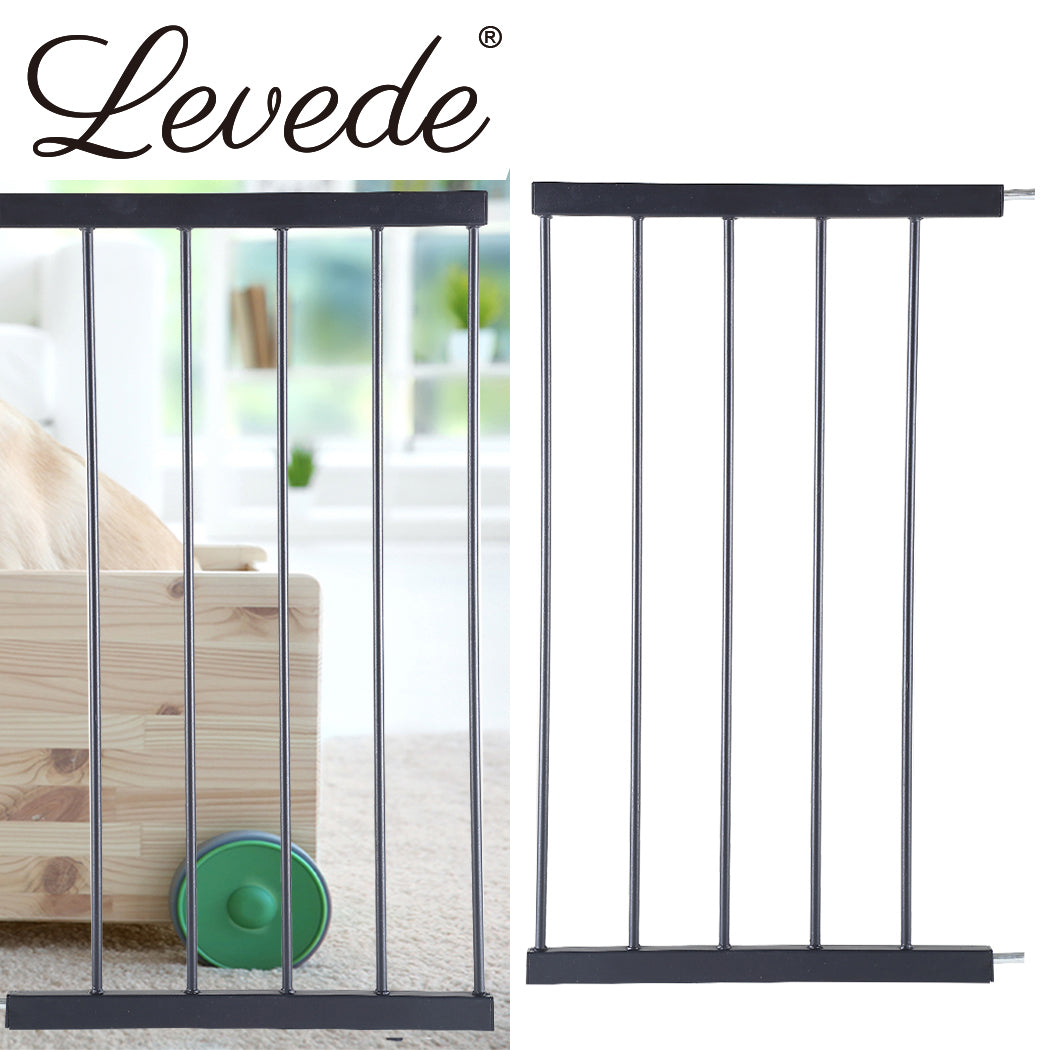 Levede Baby Safety Gate Adjustable Pet Black 45cm Extension