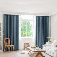 Marlow 2XBlockout Curtains Chenille 240x250 Blue
