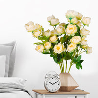 Lambu Artificial Flowers Silk Roses Yellow