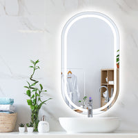 EMITTO LED Wall Mirror Oval Anti-fog 60x100cm