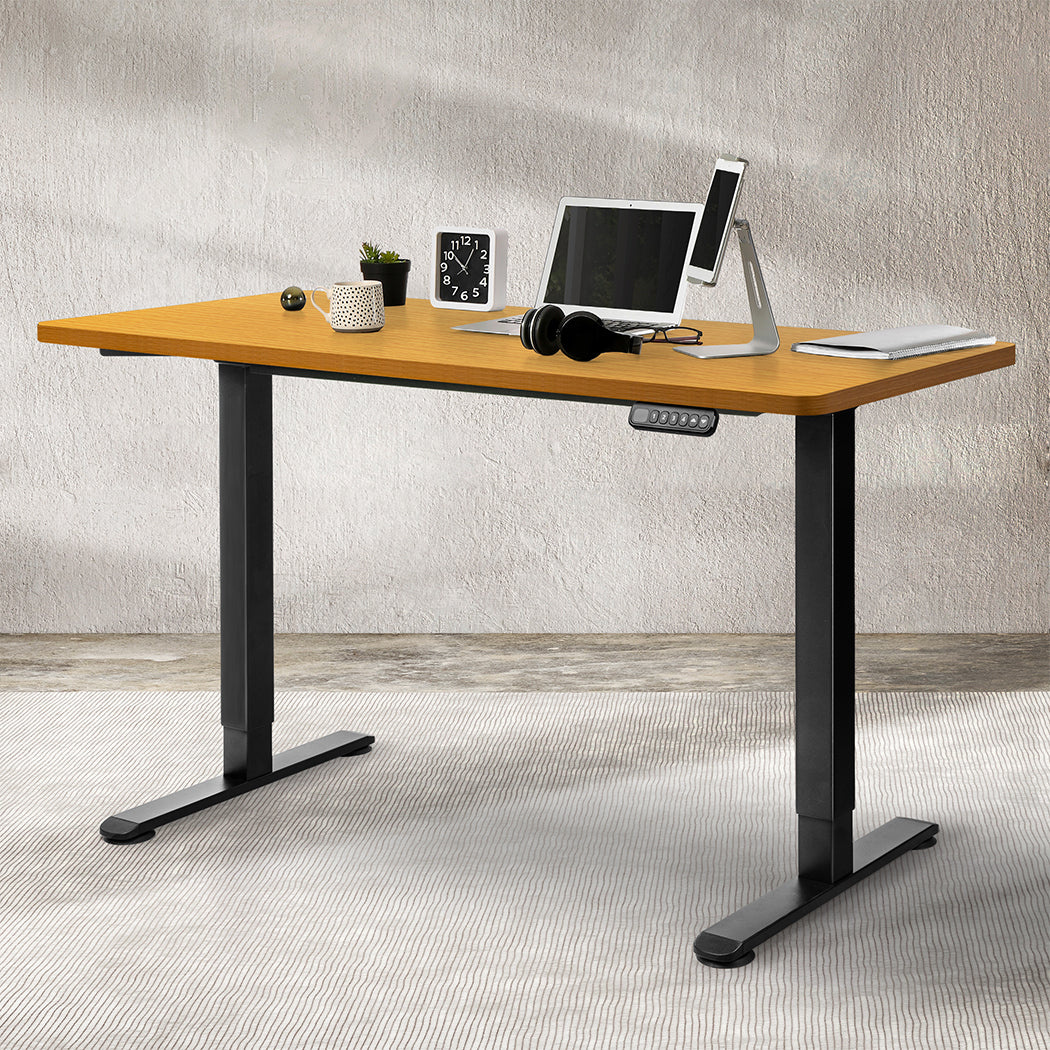 Levede Motorised Standing Desk Adjustable 140cm Natural 1000x 1MM