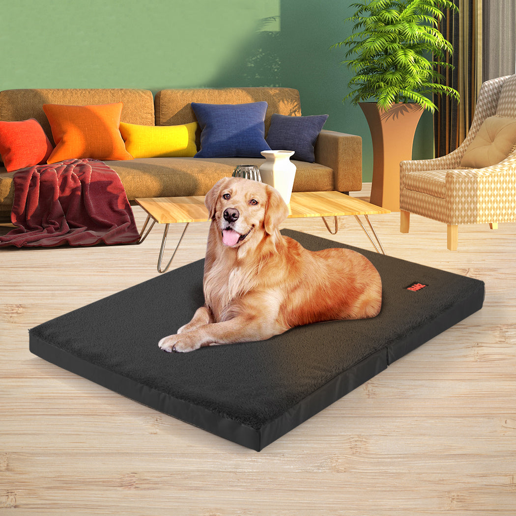 PaWz Pet Bed Foldable Dog Puppy Beds Black XX-Large