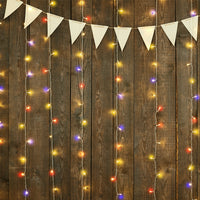 EMITTO 3*3M LED Curtain Fairy Lights Multi Colour 3x3 Meter