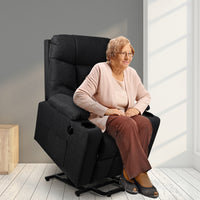 Levede Recliner Chair Electric Lift Black