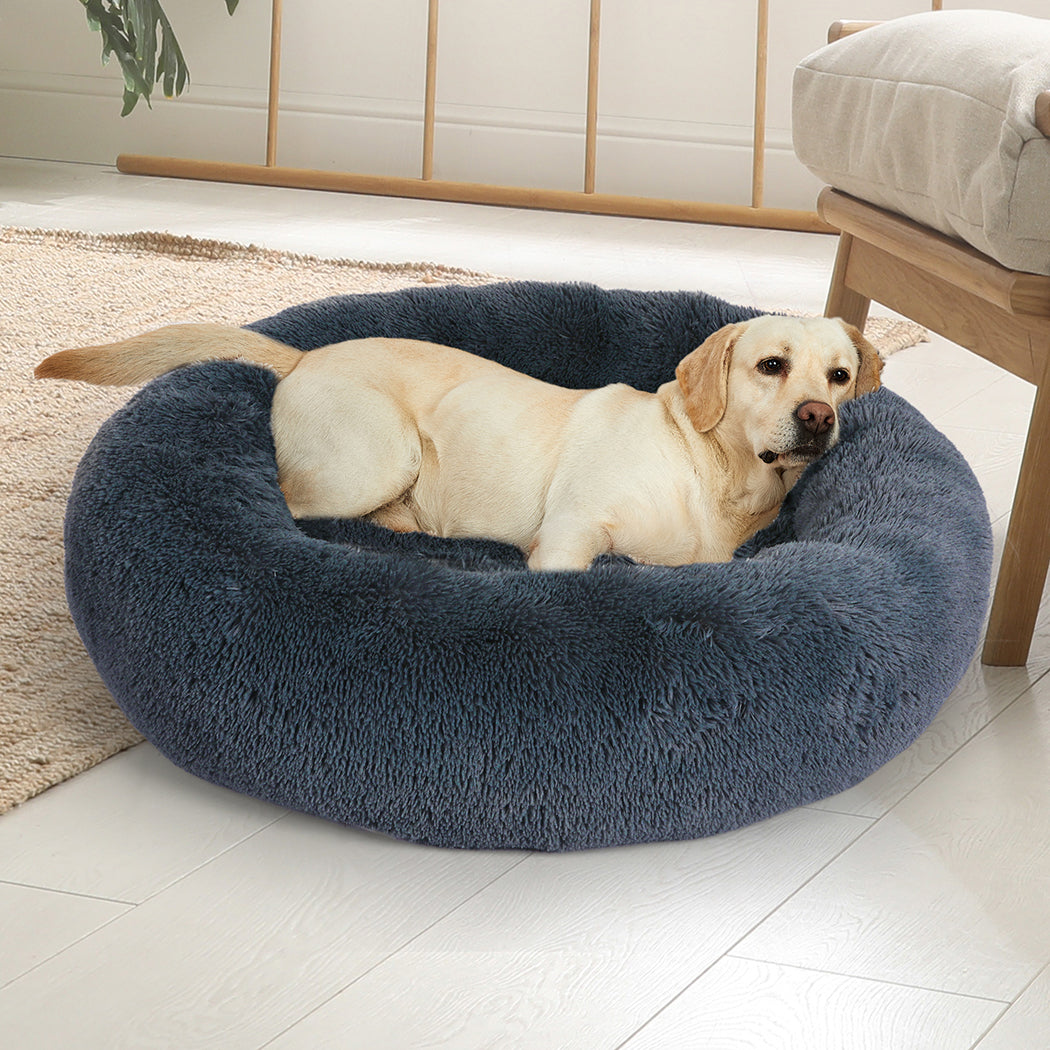 PaWz Pet Bed Cat Dog Donut Nest Calming XXXL Dark Grey XXX-Large