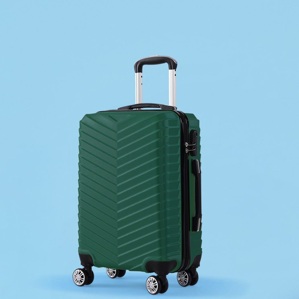 Slimbridge 20" Carry On Travel Luggage Green 20 inch