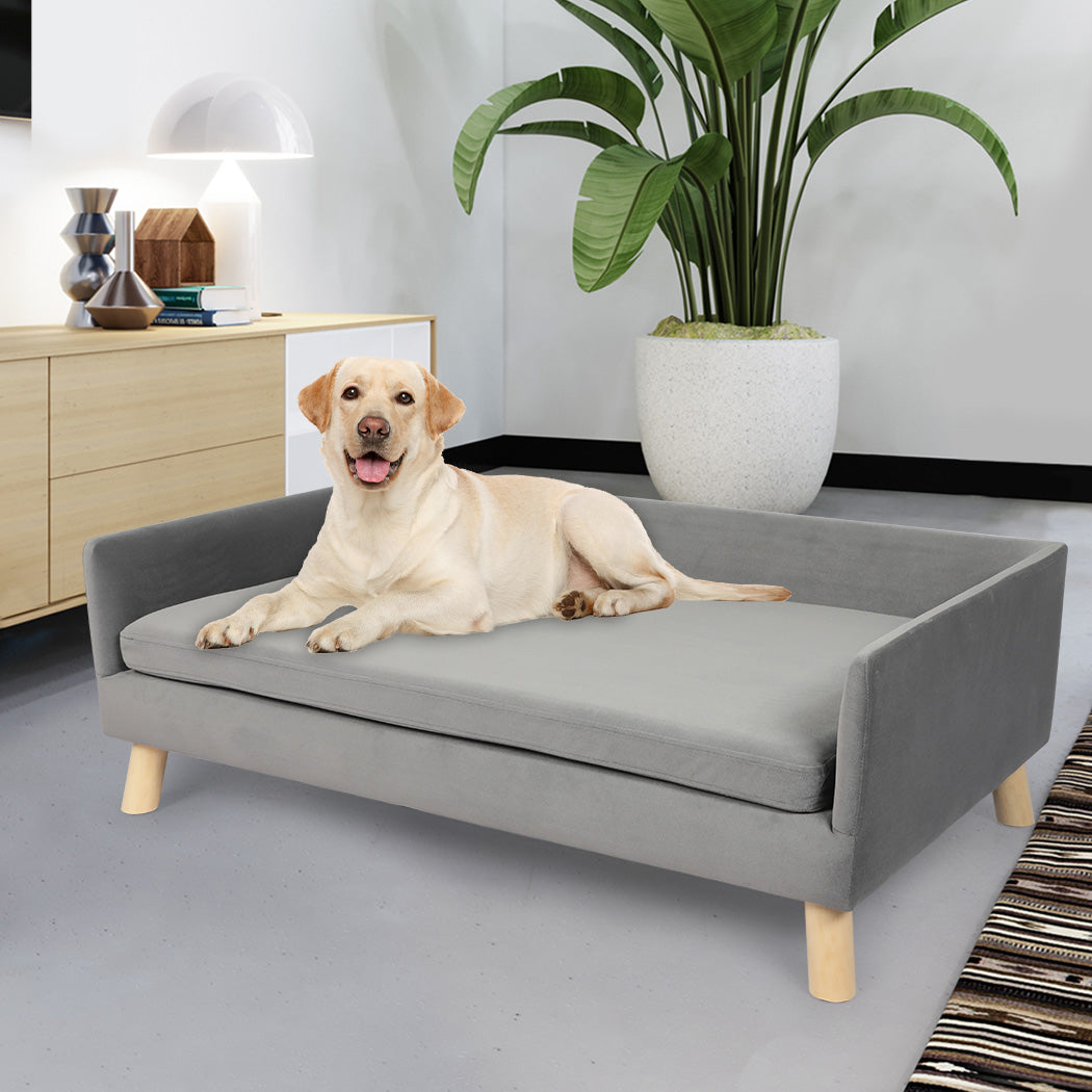 PaWz Pet Sofa Bed Dog Warm Soft Lounge Grey