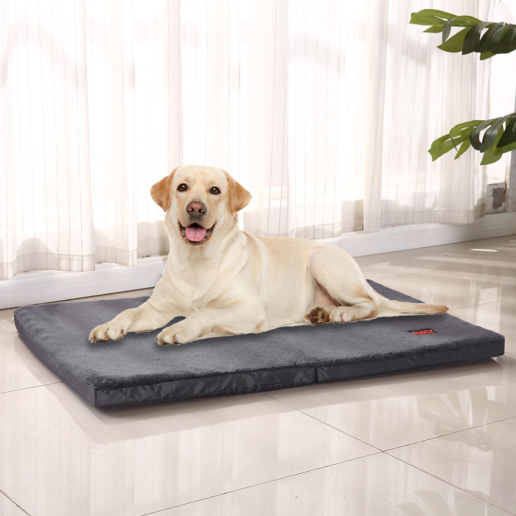 PaWz Pet Bed Foldable Dog Puppy Beds Grey X-Large