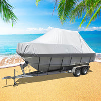 12-14 FT Boat Cover Trailerable Weatherproof Grey 14FT