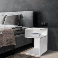Levede 1xBedside Tables Drawers Side White