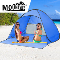 Mountview Pop Up Beach Tent Caming Portable Blue
