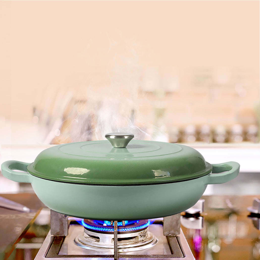 TOQUE 3.5L Enamel Dutch Oven Pan in Green Colour