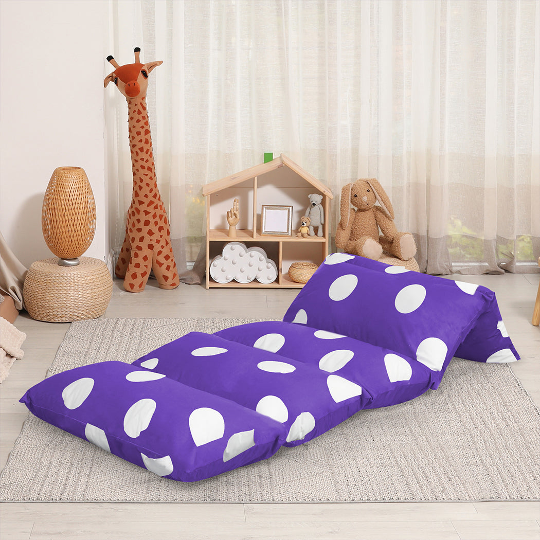 Dreamz Foldable Mattress Kids Pillow Purple Medium