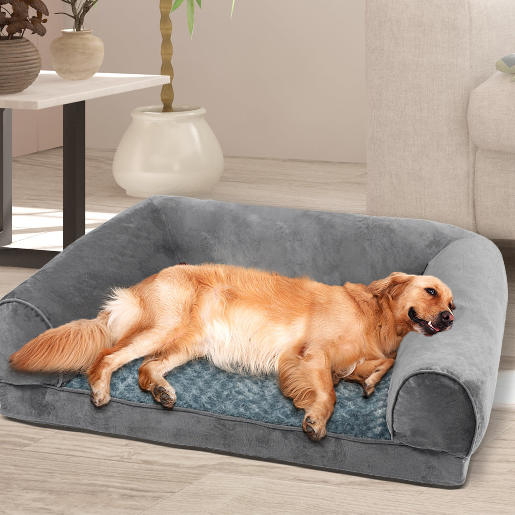 PaWz Pet Bed Sofa Dog Bedding Soft Warm XL Grey X-Large