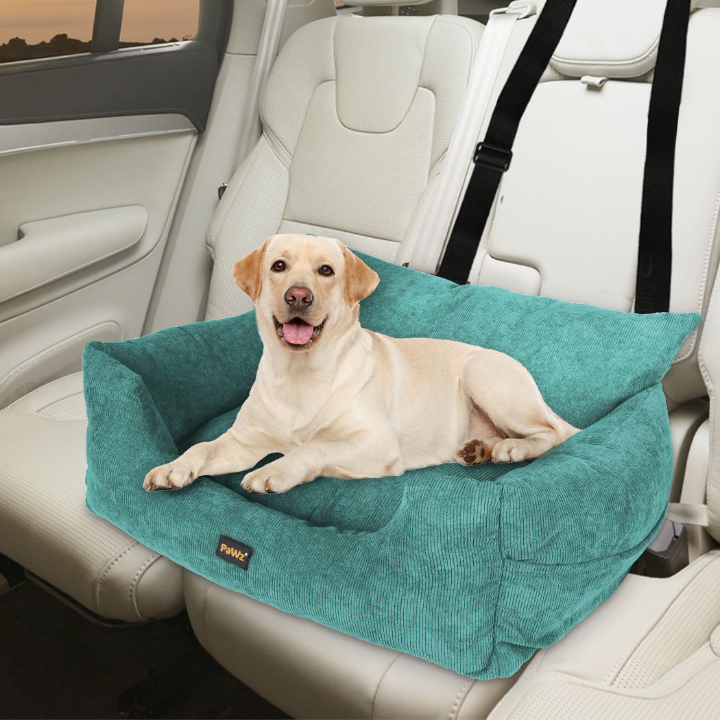 PaWz Pet Car Booster Seat Dog Protector L Green Large