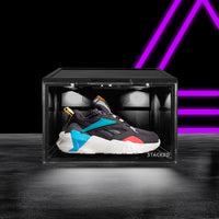 Stacked Shoe Storage Box LED Sneaker 1PC Black`White`Clear