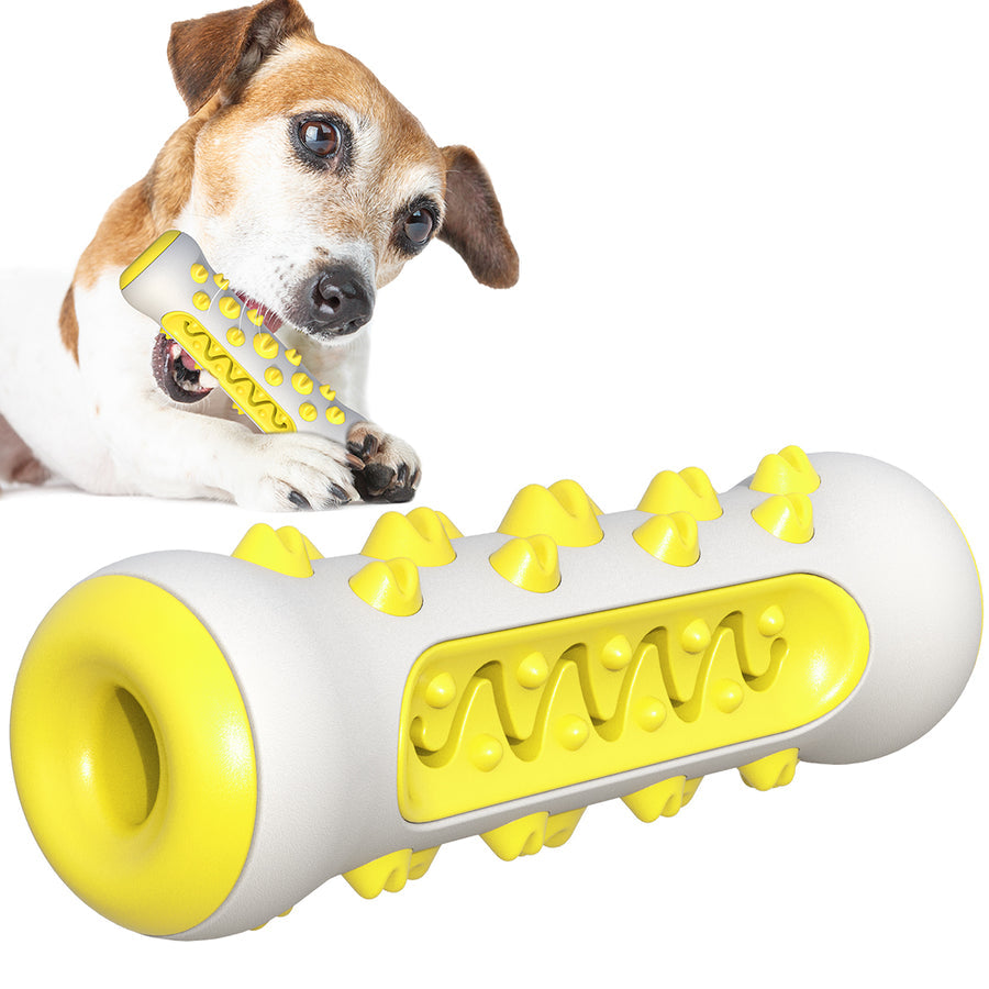 Yellow Dog Toothbrush Toy