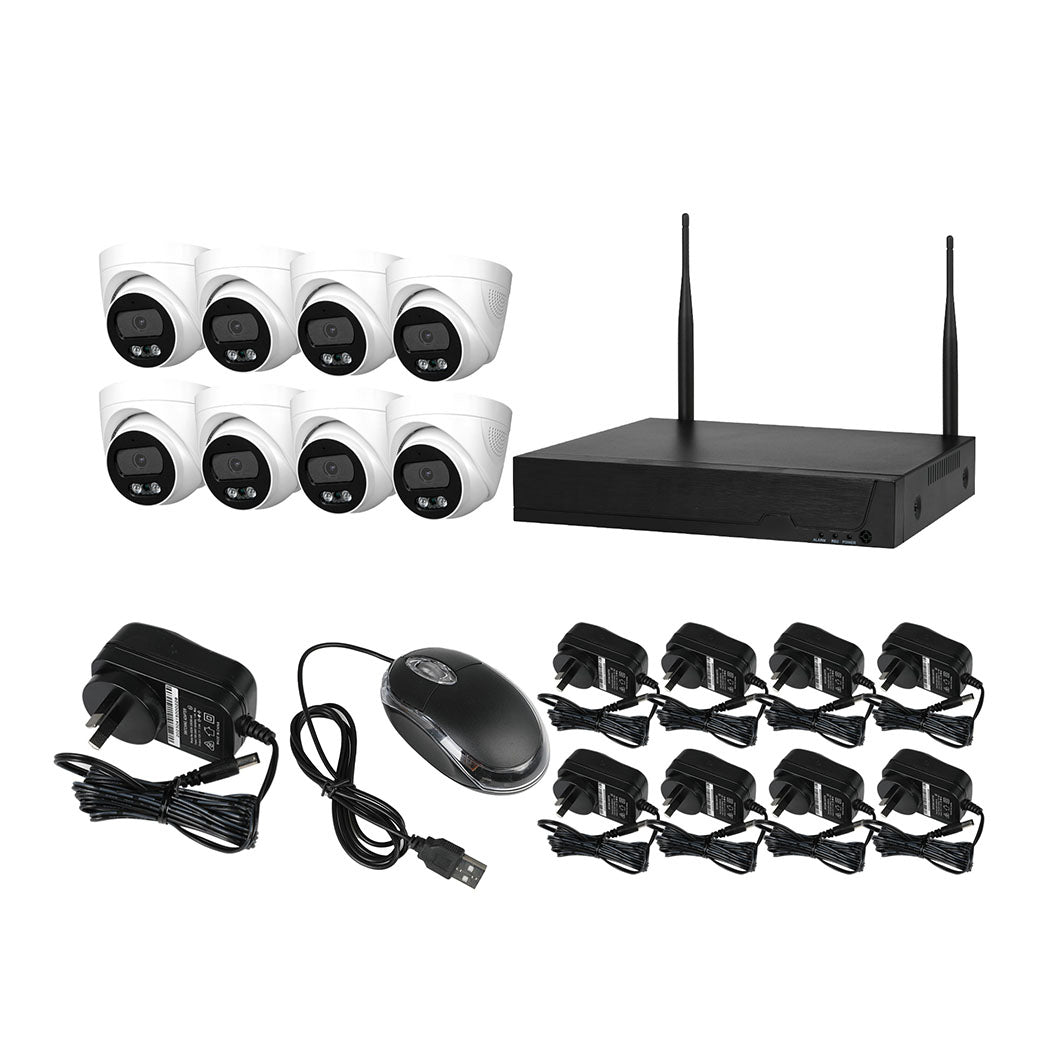 Wireless Security Camera Set System Round