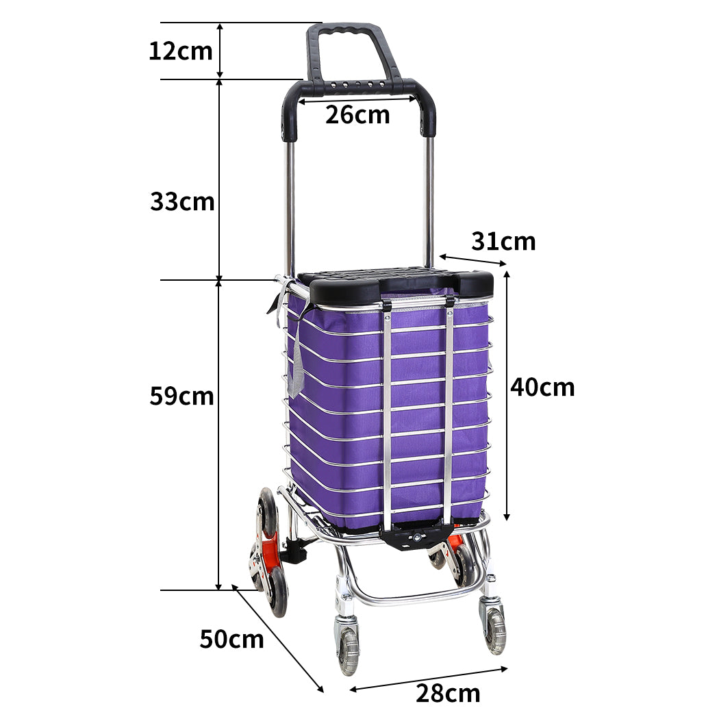 Foldable Shopping Cart Trolley Basket