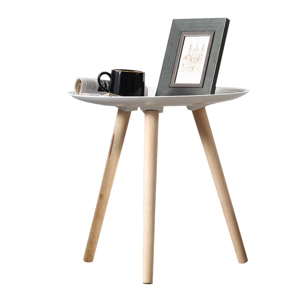 Levede Side Table Coffee Bedside End White